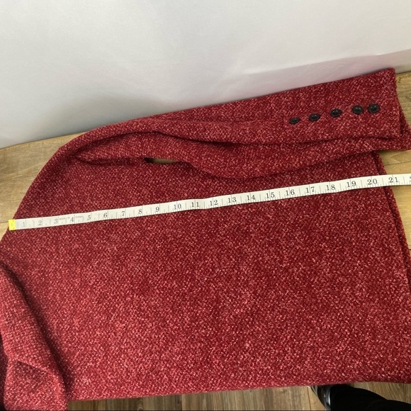 White Birch soft cowl neck cropped soft red sweater, M - Picture 8 of 10